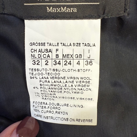 Weekend Max Mara Chic Black and White Tweed Skirt - Size 2 - Picture 4 of 5